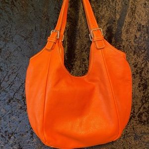 Vera Pelle italian leather Hobo shoulder bag.  -Made in Italy.